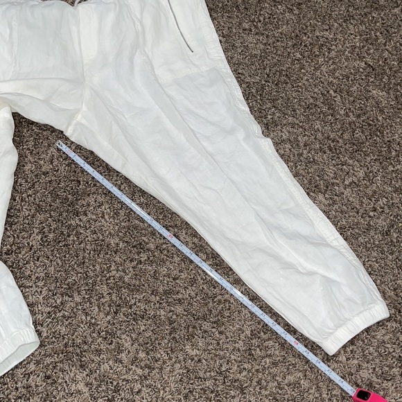 ATHLETA Cabo Linen Jogger in White Calla Lily size 22 with Zippered Pockets - Picture 16 of 16